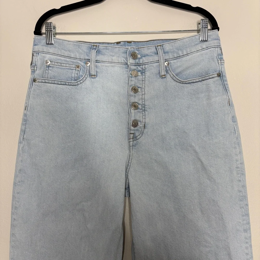 J. Crew Light Wash High-Rise Wide-Leg Jeans